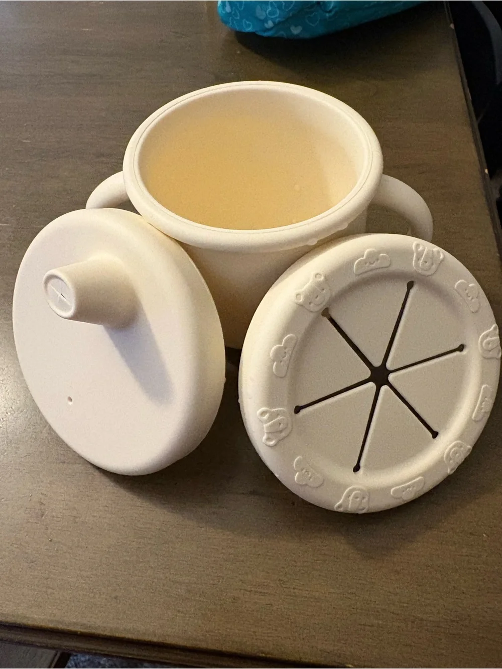 Silicone Snack Cup for Toddlers - Cream